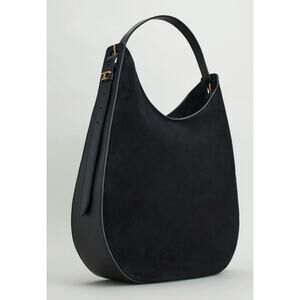 Tod's Black Suede Shoulder Bag “Oboe”